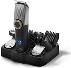 Izzy PG-1150 Σετ Επαναφορτιζόμενης Κουρευτικής Μηχανής Μαύρο-Ασημί