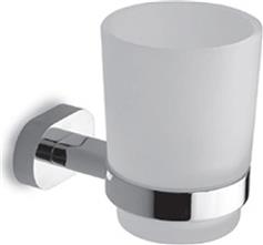Karag New Oval Ποτηροθήκη Επιτοίχια Γυάλινη Ασημί 75058