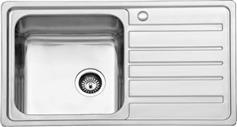 Karag Ένθετος Νεροχύτης Inox Σατινέ Μ86xΠ50cm Ασημί BL802L