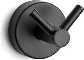 Karag Uno Άγκιστρο Μπάνιου Διπλό ​6x6cm Μαύρο 120255