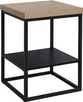 Liberta Ale Τετράγωνο Βοηθητικό Τραπεζάκι Ξύλινο Sonoma-Μαύρο Μ45xΠ45xΥ60cm 04-1061