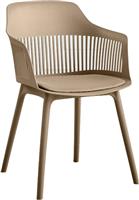 Liberta Arpa Καρέκλα Εξωτερικού Χώρου Πολυπροπυλενίου Mocca Σετ 4τμχ 58x54.4x77cm 53-0055