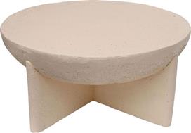 Liberta Latte Στρογγυλό Τραπεζάκι Σαλονιού Latte Μ90xΠ90xΥ41cm