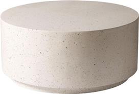 Liberta Wheel Στρογγυλό Τραπεζάκι Σαλονιού Terrazzo Μ90xΠ90xΥ41.5cm 04-1207