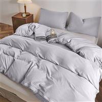 Lino Moderna Σετ Σεντόνια Μονά με Λάστιχο 100x200+32cm Lgrey 4τμχ 1500005167