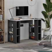Megapap Colmar Γραφείο Ξύλινο με Βιβλιοθήκη Ανθρακί 106x50x75cm 0283221