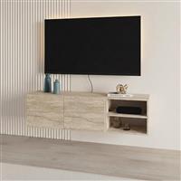 Megapap Conrad Έπιπλο Τηλεόρασης Travertine Μ140xΠ35xΥ38cm 0286460