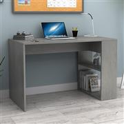 Megapap Mikro Γραφείο Ξύλινο με Βιβλιοθήκη Γκρι 120x60x75cm 0284124