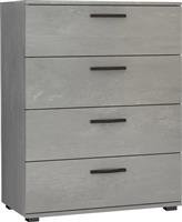 Megapap Velika Συρταριέρα Κρεβατοκάμαρας Ξύλινη Γκρι 73x44x96cm 0284128