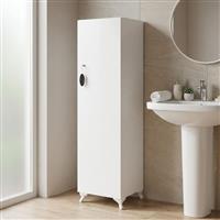 Megapap Zehra Ντουλάπι Γραφείου Ξύλινο με Κλειδαριά Λευκό 30x32x128cm 0281325