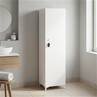 Megapap Zehra Ντουλάπι Γραφείου Ξύλινο με Κλειδαριά Λευκό 30x32x168cm 0281326