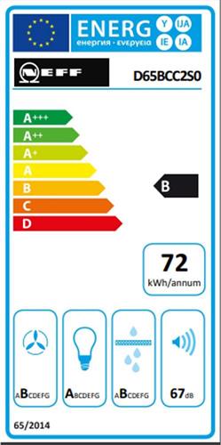 Neff D65BCC2S0 Απορροφητήρας Καμινάδα 60cm Μαύρος