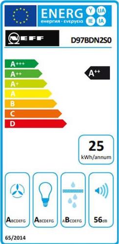 Neff D97BDN2S0 N 70 Απορροφητήρας Καμινάδα 90cm Μαύρος