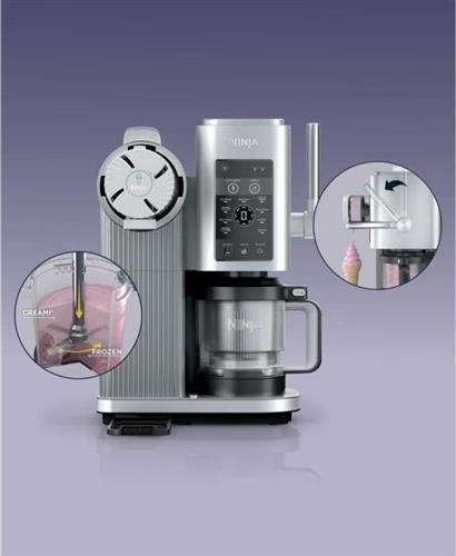 Ninja NC701EU CREAMi Scoop & Swirl Παγωτομηχανή 0.48lt Ασημί