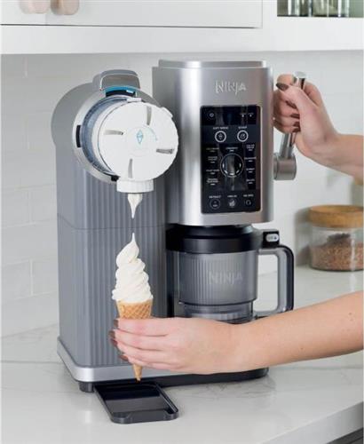 Ninja NC701EU CREAMi Scoop & Swirl Παγωτομηχανή 0.48lt Ασημί