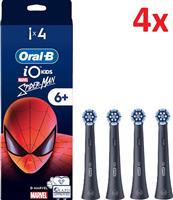 Oral-B iO Kids 6+ Disney Spiderman Ανταλλακτικές Κεφαλές για Ηλεκτρική Οδοντόβουρτσα για 6+ Χρονών Σετ 4 τμχ