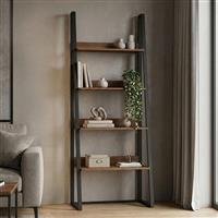 Pakketo Alfa Βιβλιοθήκη Καρυδί 75x36x185cm 230-000157