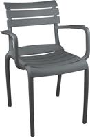 Pakketo Almea Πολυθρόνα Εξωτερικού Χώρου Πολυπροπυλενίου Ανθρακί 58x56x82cm 326-000065