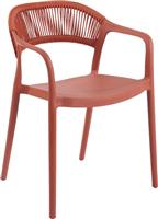Pakketo Ankara Πολυθρόνα Εξωτερικού Χώρου Πολυπροπυλενίου Terracotta 54x55.5x77cm 262-000054