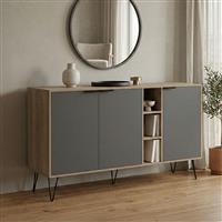 Pakketo Balain Μπουφές από Ξύλο & Μέταλλο Ανθρακί 142x35.5x83cm 230-000162