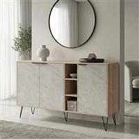 Pakketo Balain Μπουφές από Ξύλο & Μέταλλο Γκρι 142x35.5x83cm 230-000163