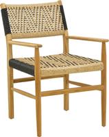 Pakketo Fermilo Πολυθρόνα Εξωτερικού Χώρου Ξύλινη Φυσική-Μαύρη Απόχρωση 55x67x86cm 336-000028