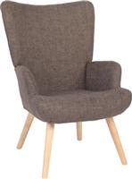 Pakketo Gerlina Μπερζέρα Καφέ 71x64x94cm 393-000027