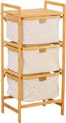 Pakketo Hanev Επιδαπέδια Ραφιέρα Μπάνιου Μπαμπού 44x33x96cm Μπεζ 408-000013