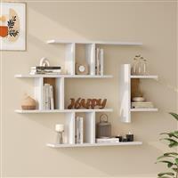Pakketo Ledia Ράφι Τοίχου Λευκό-Oak 110.6x14.5x78cm 176-000237