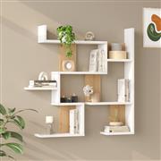Pakketo Maze Ράφι Τοίχου Λευκό-Oak 93.3x14.5x90cm 176-000239