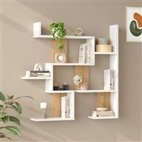 Pakketo Maze Ράφι Τοίχου Λευκό-Oak 93.3x14.5x90cm 176-000239