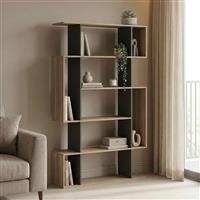 Pakketo Mito Βιβλιοθήκη Sonoma-Ανθρακί 108.5x25x161cm 230-000169