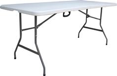 Pakketo Nedio Πλαστικό Τραπέζι Catering Εξωτερικού Χώρου Πτυσσόμενο με Μεταλλικό Σκελετό Λευκό 180x70x74cm 142-000024