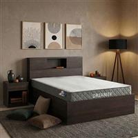 Pakketo Olympus-Dreamer Κρεβάτι Ημίδιπλο Ξύλινο Wenge με Τάβλες & Στρώμα 120x200cm 200-001506