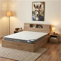 Pakketo Olympus-Dreamer Κρεβάτι Υπέρδιπλο Ξύλινο Sonoma με Τάβλες & Στρώμα 160x200cm 200-001517