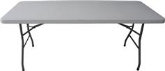Pakketo Preventa Πλαστικό Τραπέζι Catering Εξωτερικού Χώρου Πτυσσόμενο με Μεταλλικό Σκελετό Λευκό 180x74x74cm 142-000023