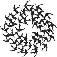 Pakketo Swarm Διακοσμητικό Τοίχου από Μέταλλο Φ50x0.15cm 120-000639