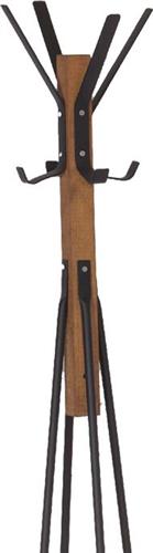 Pakoworld Καλόγερος ρούχων Myra καρυδί-μαύρο χρώμα Φ40x160cm