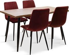 Pakoworld Neve-Noor Τραπεζαρία Σετ 5τμχ 140x80x75cm 101-000059