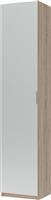 Pakoworld Παπουτσοθήκη Eliot με καθρέπτη 12 ζεύγων χρώμα sonoma 45x38x210εκ
