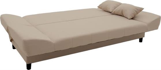 Pakoworld Tiko Τριθέσιος Καναπές Κρεβάτι με Αποθηκευτικό Χώρο Μπεζ 200x85cm