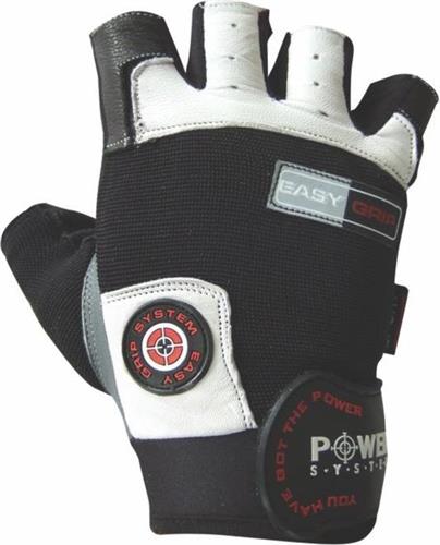 Power System Easy Grip Γάντια γυμναστικής Κοφτά PS-2670 L Λευκό/Γκρι
