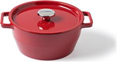 Pyrex Slow Cook Γάστρα Στρογγυλή Μαντεμένια Κόκκινη 28cm