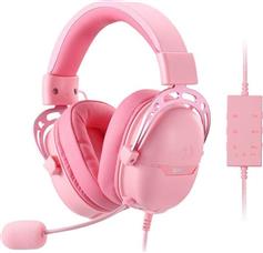 Redragon H376P Aurora Over Ear Gaming Headset με σύνδεση USB Ροζ 28.02.0019