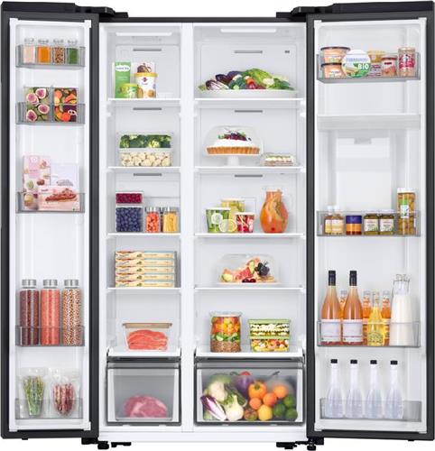 Samsung RS57DG410EB4EF Ψυγείο Ντουλάπα 578lt Total NoFrost Υ178xΠ91.2xΒ65.4cm Μαύρο