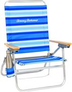 Tommy Bahama 141TB-3465 Καρεκλάκι Παραλίας Αλουμινίου με Ανάκλιση 4 Θέσεων Μπλε Ριγέ