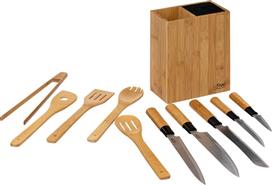 5Five Simply Smart F-V Bamboo Σετ Μαχαίρια με Βάση από Ανοξείδωτο Ατσάλι 11τμχ 189690