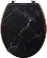 5Five Simply Smart Καπάκι Λεκάνης Ξύλινο 42.5x36cm Μαύρο 174791B