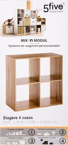 5Five Simply Smart Ραφιέρα Καφέ 67.6x32x67.6cm 138908