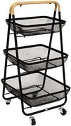 5Five Simply Smart Τρόλεϊ Κουζίνας Μεταλλικό Μαύρο 48x41.5x86cm 190097